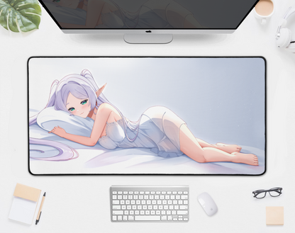 Frieren Deskmat Anime Mousepad XL XXL Gaming Desk Mat Gift for Gamers Waifu Large Playmat Sōsō no Frieren Merch Frieren: Beyond Journey's End Mousepad