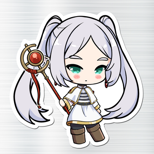 Frieren Fridge Magnet, Die Cut Frieren: Beyond Journey's End Magnets 3″ × 3″, Sōsō no Frieren Merch, Frieren Merch, Anime Magnet, Frieren Fan