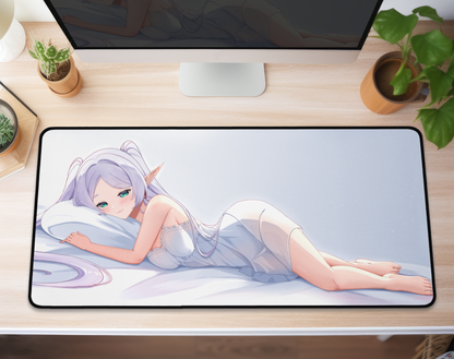 Frieren Deskmat Anime Mousepad XL XXL Gaming Desk Mat Gift for Gamers Waifu Large Playmat Sōsō no Frieren Merch Frieren: Beyond Journey's End Mousepad
