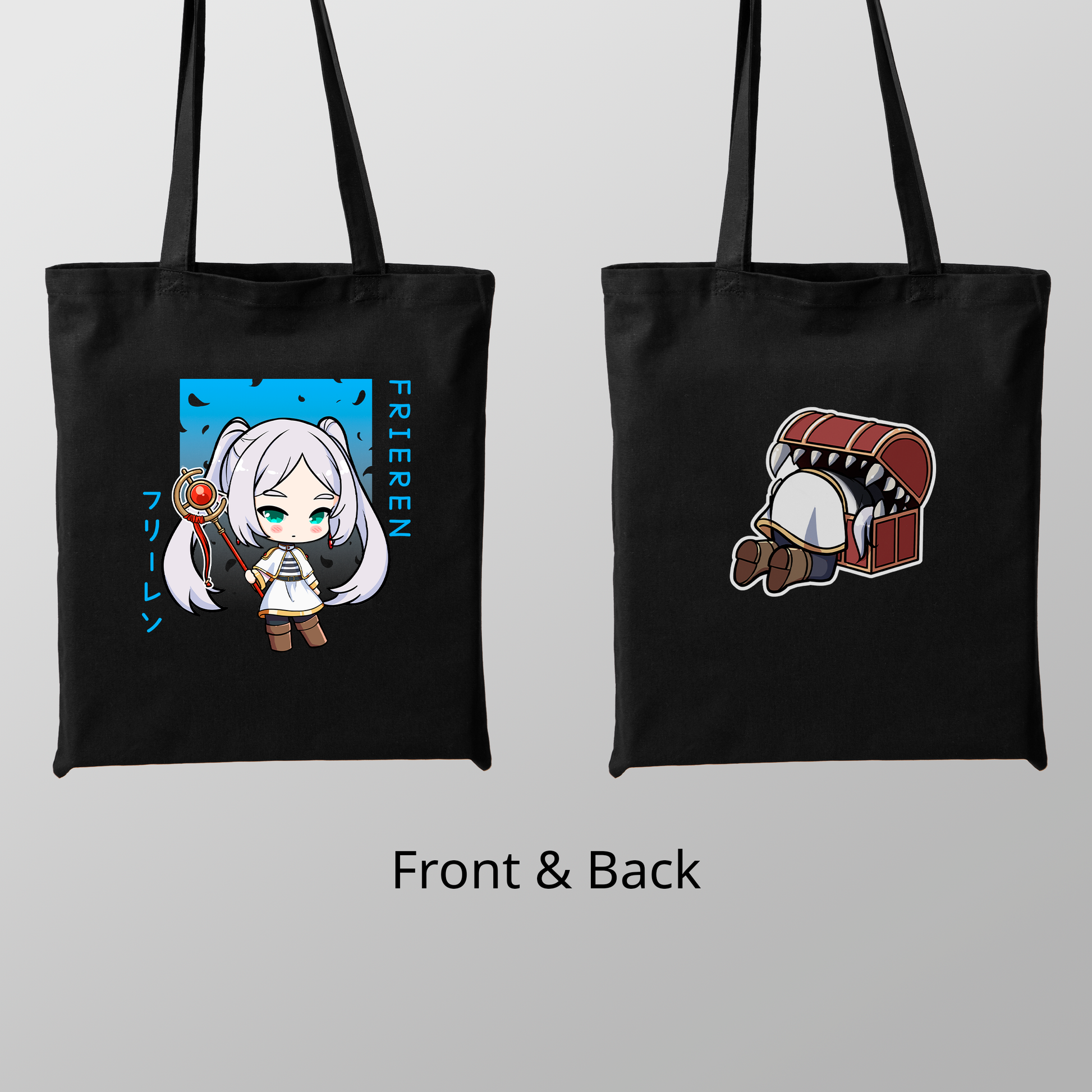 Frieren Tote Bag Anime Tote Bag Frieren: Beyond Journey's End Fan Merch Cotton Canvas Tote Bag Eco Tote Bag Sustainable Bag Kawaii Tote Bag Sōsō no Frieren merch