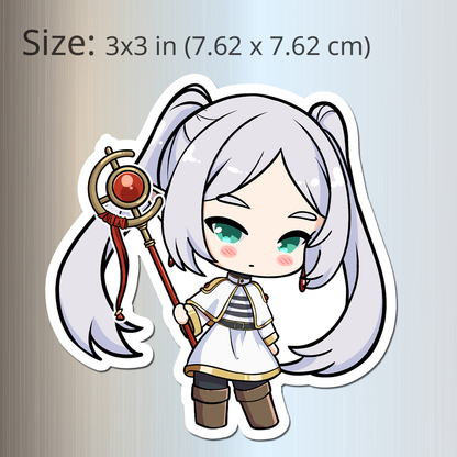 Frieren Fridge Magnet, Die Cut Frieren: Beyond Journey's End Magnets 3″ × 3″, Sōsō no Frieren Merch, Frieren Merch, Anime Magnet, Frieren Fan