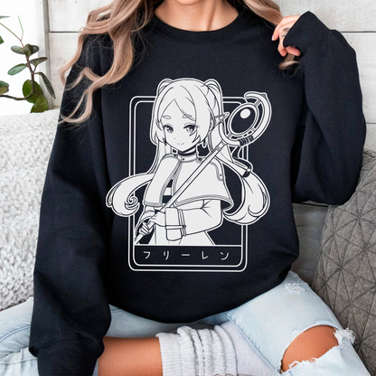 Frieren Sweatshirt Anime Shirt Sōsō no Frieren Tee Gift for Fan Anime Waifu Sweatshirt Cool Frieren: Beyond Journey's End Tee Waifu Sweatshirt Frieren Merch