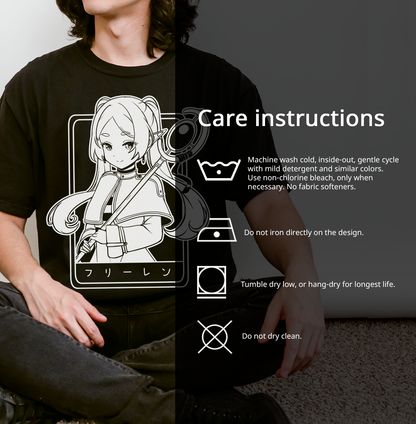 Frieren T-Shirt Anime Shirt Sōsō no Frieren Tee Gift for Fan Anime Waifu Shirt Cool Frieren: Beyond Journey's End Tee Waifu T-Shirt Frieren Merch