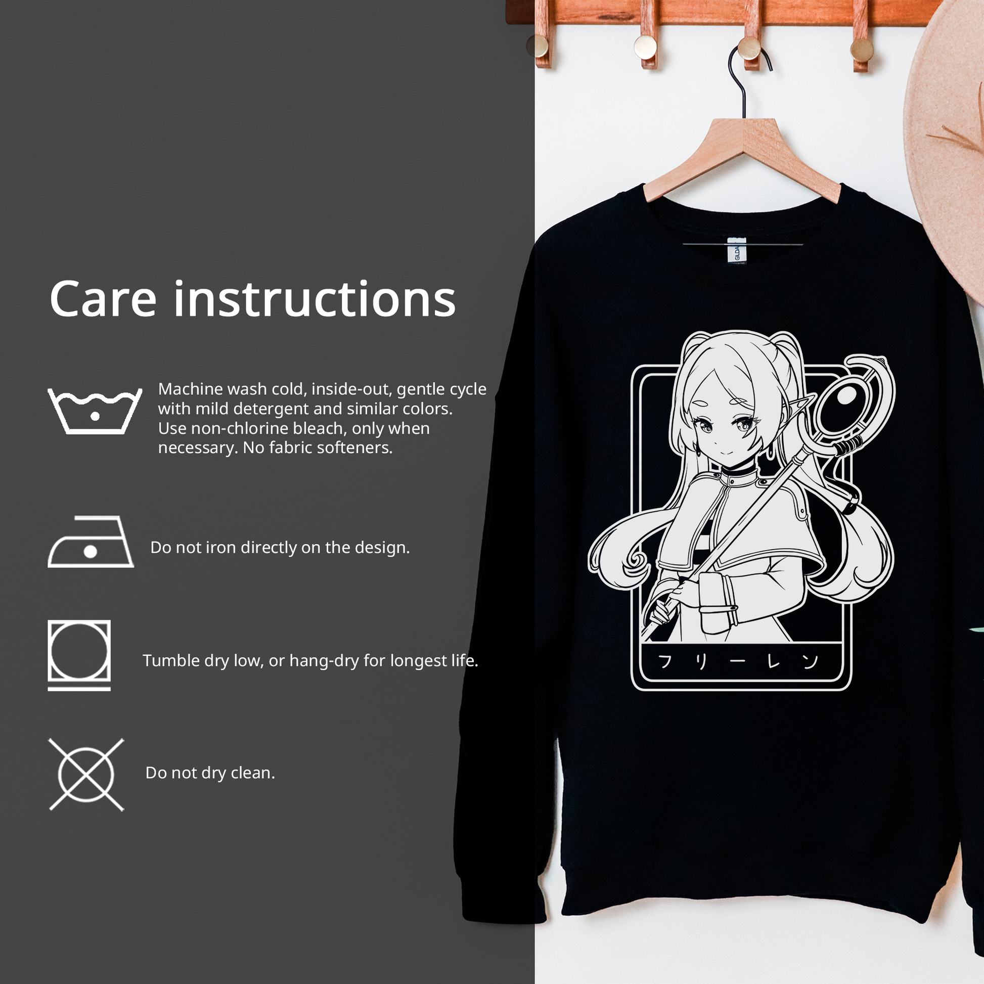 Frieren Sweatshirt Anime Shirt Sōsō no Frieren Tee Gift for Fan Anime Waifu Sweatshirt Cool Frieren: Beyond Journey's End Tee Waifu Sweatshirt Frieren Merch