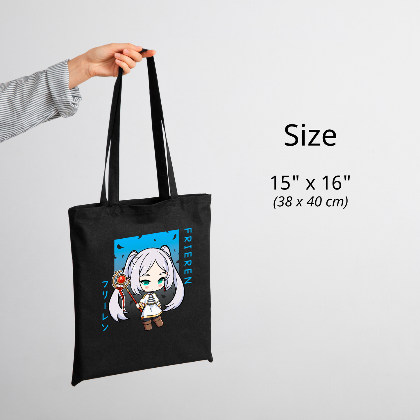 Frieren Tote Bag Anime Tote Bag Frieren: Beyond Journey's End Fan Merch Cotton Canvas Tote Bag Eco Tote Bag Sustainable Bag Kawaii Tote Bag Sōsō no Frieren merch