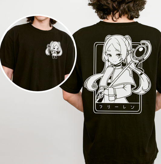 Frieren T-Shirt Anime Shirt Sōsō no Frieren Tee Gift for Fan Anime Waifu Shirt Cool Frieren: Beyond Journey's End Tee Waifu T-Shirt Frieren Merch