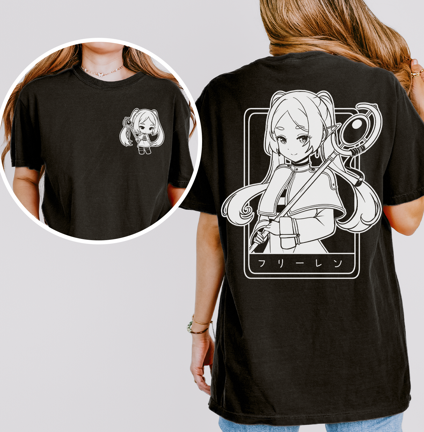 Frieren T-Shirt Anime Shirt Sōsō no Frieren Tee Gift for Fan Anime Waifu Shirt Cool Frieren: Beyond Journey's End Tee Waifu T-Shirt Frieren Merch
