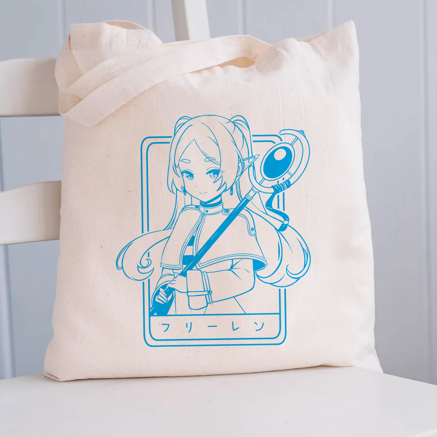 Frieren Tote Bag Anime Tote Bag Frieren: Beyond Journey's End Fan Merch Cotton Canvas Tote Bag Eco Tote Bag Sustainable Bag Kawaii Tote Bag Sōsō no Frieren merch