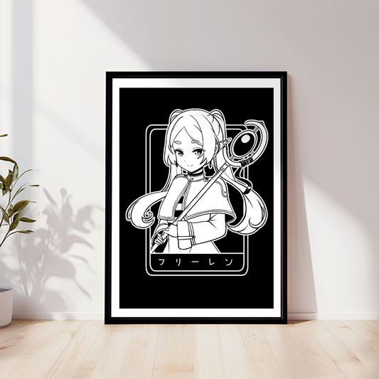 Frireren Art Print, Sōsō no Frieren Poster, Frieren: Beyond Journey's End Merch, Gift For Anime Fan, Frireren Merch, Anime Poster, Frireren Fan
