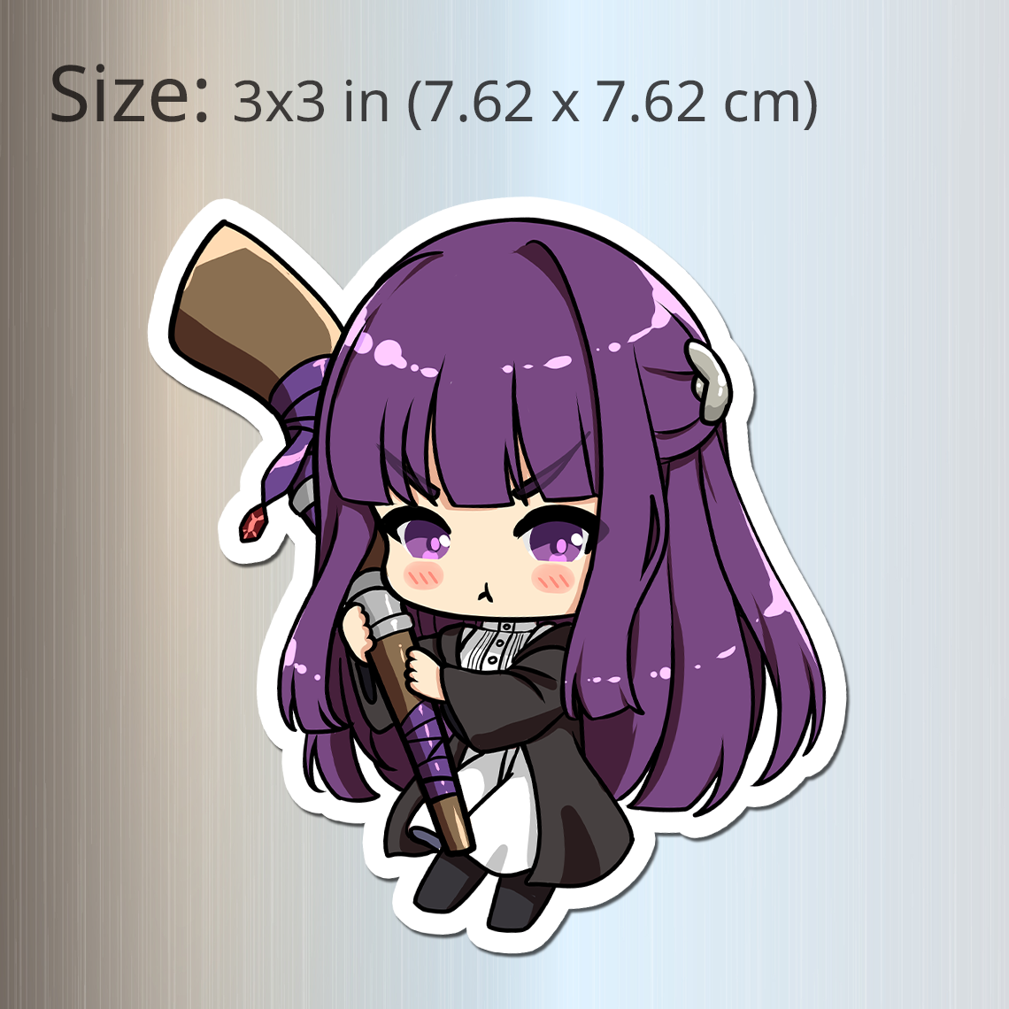 Fern Fridge Magnet, Die Cut Frieren: Beyond Journey's End Magnets 3″ × 3″, Sōsō no Frieren Merch, Fern Merch, Anime Magnet, Fern Fan