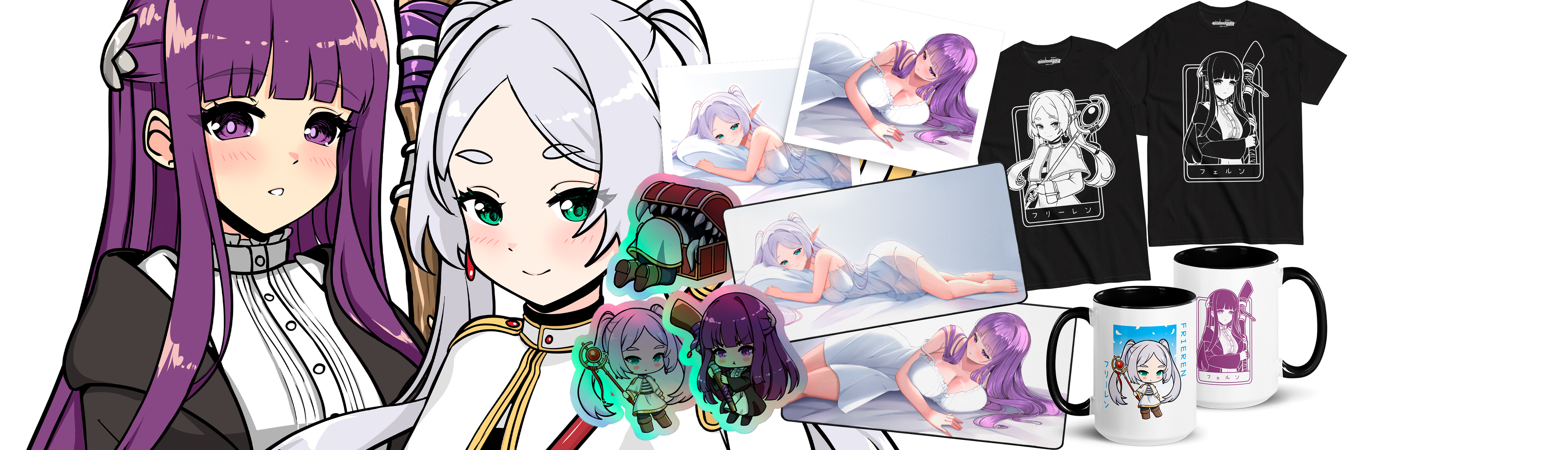 Frieren Anime merch Frieren: Beyond Journey's End Fan Merch Collection Sōsō no Frieren merch, Fern products, Frieren Anime Deskmats Frieren XXL Mousepad, Frieren Coffee Mug, Frieren Stickers