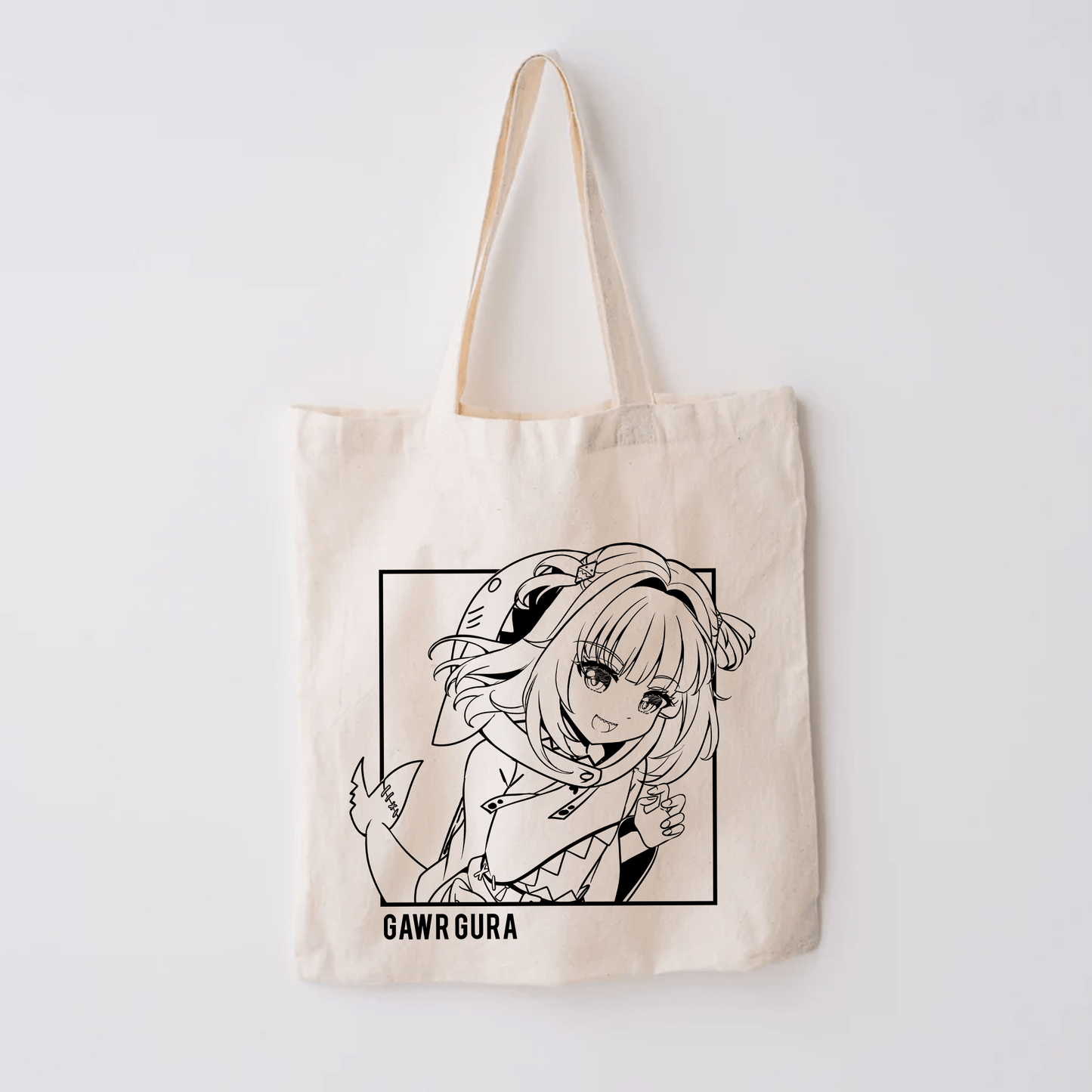 Gawr Gura Tote Bag Vtuber Tote Bag Hololive Fan Merch Cotton Canvas Tote Bag Eco Tote Bag Sustainable Bag Kawaii Tote Bag Hololive Gawr Gura merch
