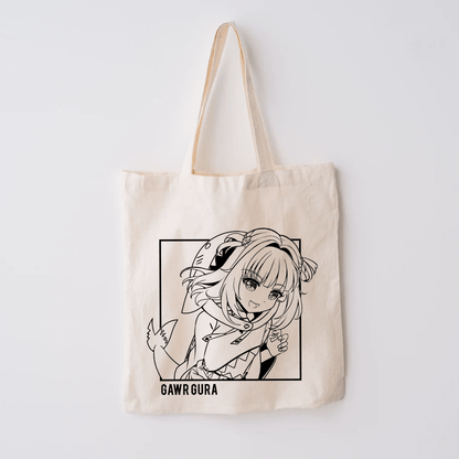 Gawr Gura Tote Bag Vtuber Tote Bag Hololive Fan Merch Cotton Canvas Tote Bag Eco Tote Bag Sustainable Bag Kawaii Tote Bag Hololive Gawr Gura merch