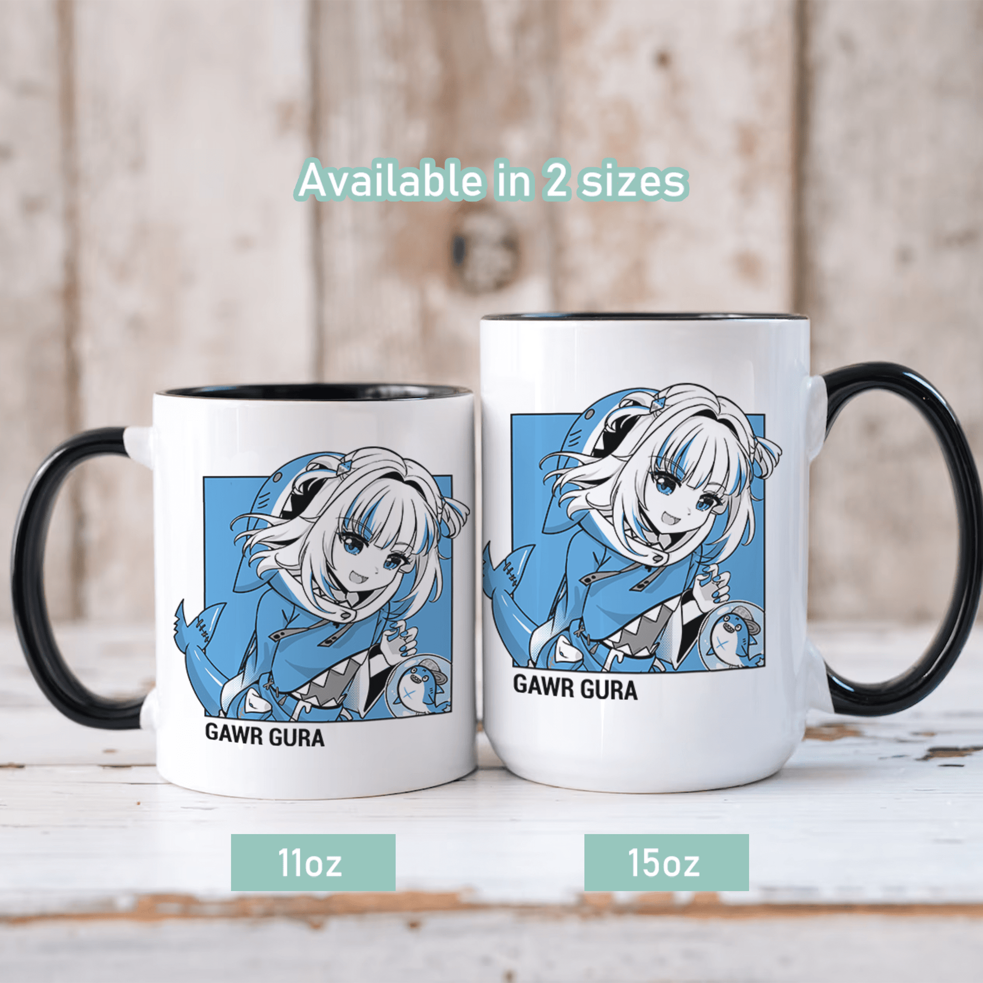 Gawr Gura Mug Vtuber Coffee Mug Hololive Coffee Cup Hololive Myth Mug Gawr Gura Merch Hololive Fan Vtuber Merch Vtuber Fan