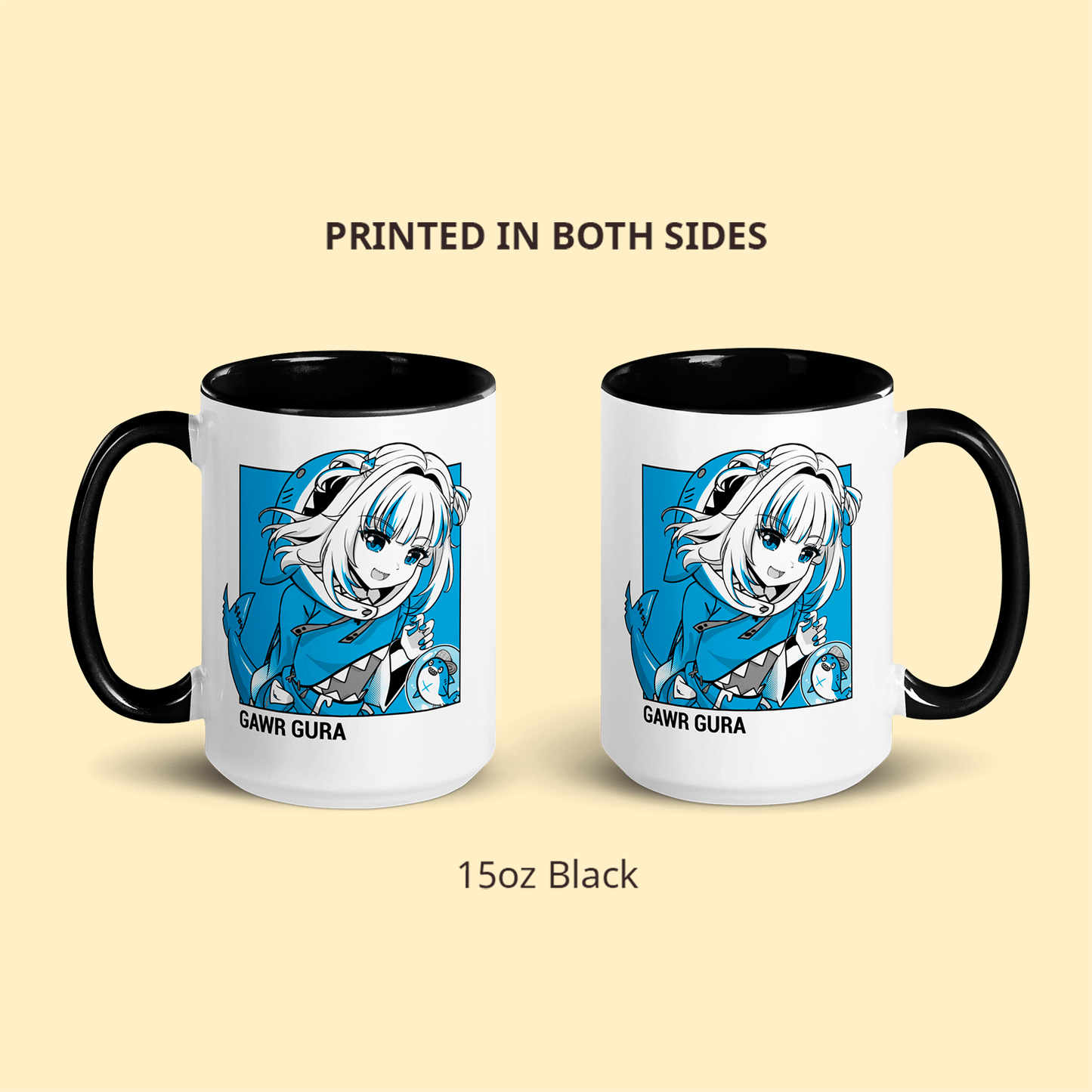 Gawr Gura Mug Vtuber Coffee Mug Hololive Coffee Cup Hololive Myth Mug Gawr Gura Merch Hololive Fan Vtuber Merch Vtuber Fan