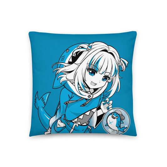 Hololive Gawr Gura Throw Pillow, Vtuber Throw Pillows, Gift for Vtuber Fan, Gawr Gura Throw Pillow, Decorative Pillow, Gawr Gura Merch