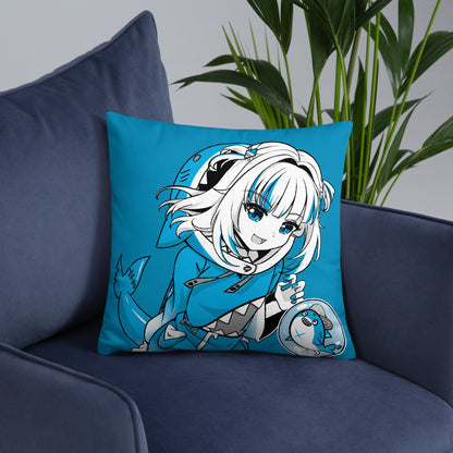 Hololive Gawr Gura Throw Pillow, Vtuber Throw Pillows, Gift for Vtuber Fan, Gawr Gura Throw Pillow, Decorative Pillow, Gawr Gura Merch