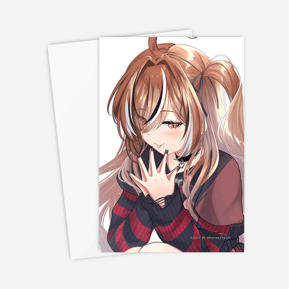 Nanashi Mumei Postcard Mini Print Hololive Merch Vtubers Merch Hololive Mini Print Nanashi Mumei Merch