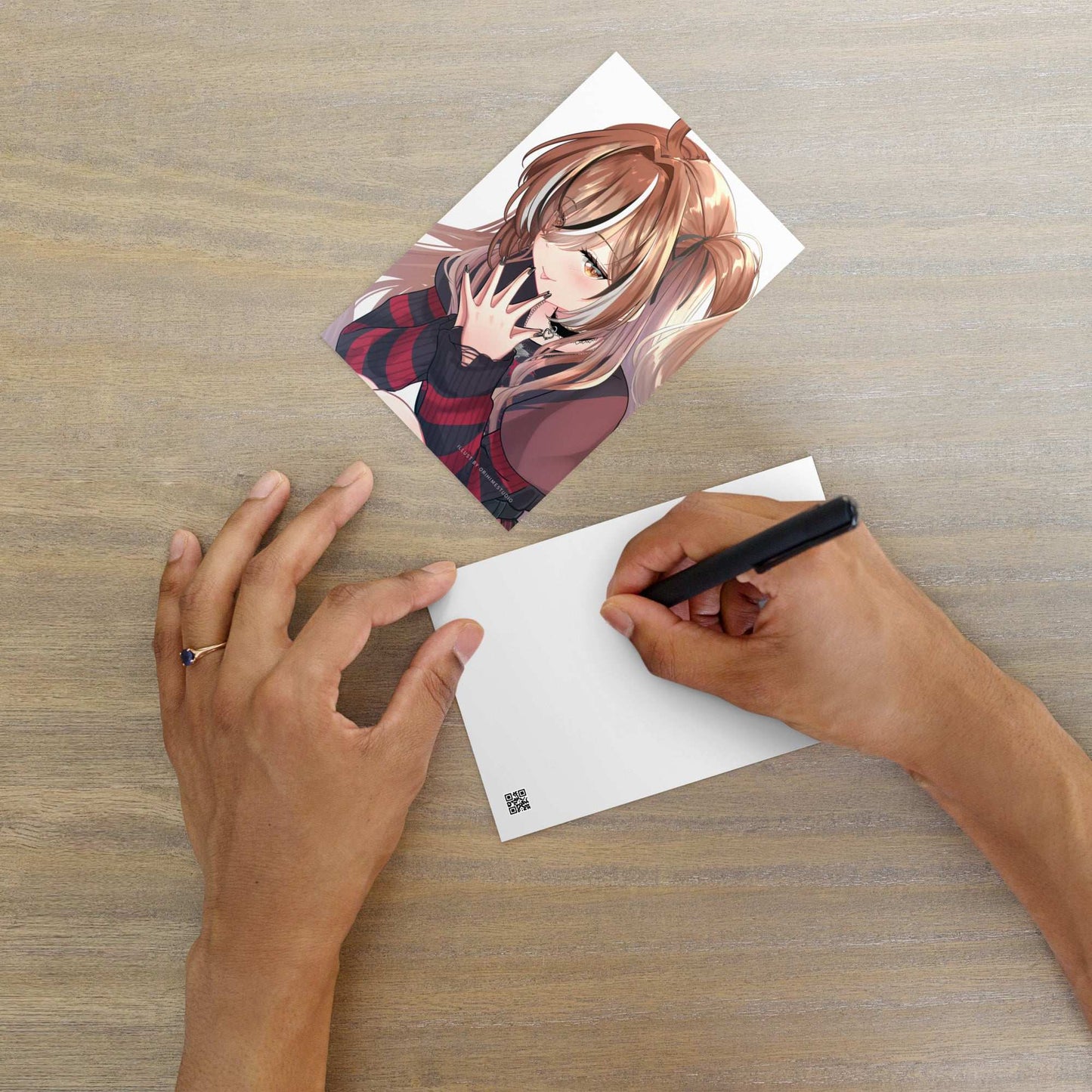 Nanashi Mumei Postcard Mini Print Hololive Merch Vtubers Merch Hololive Mini Print Nanashi Mumei Merch