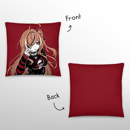 Goth Nanashi Mumei - Throw Pillow