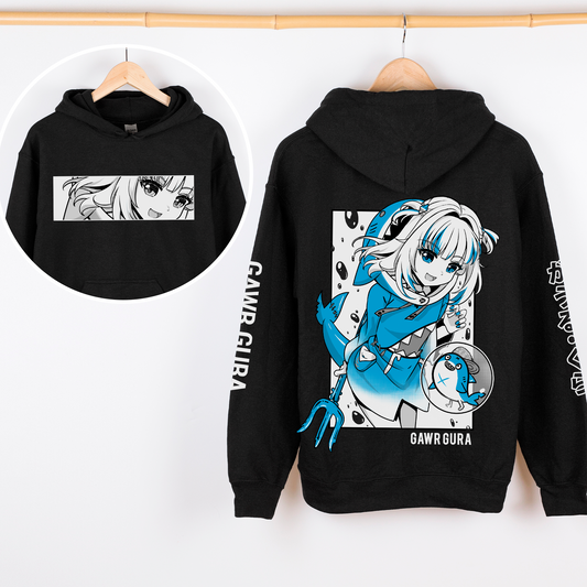Gawr Gura Hoodie Vtuber Hoodie Gift for Vtuber Fan Vtuber Waifu Shirt Cool Hololive Sweatshirt Gawr Gura Merch Hololive Merch