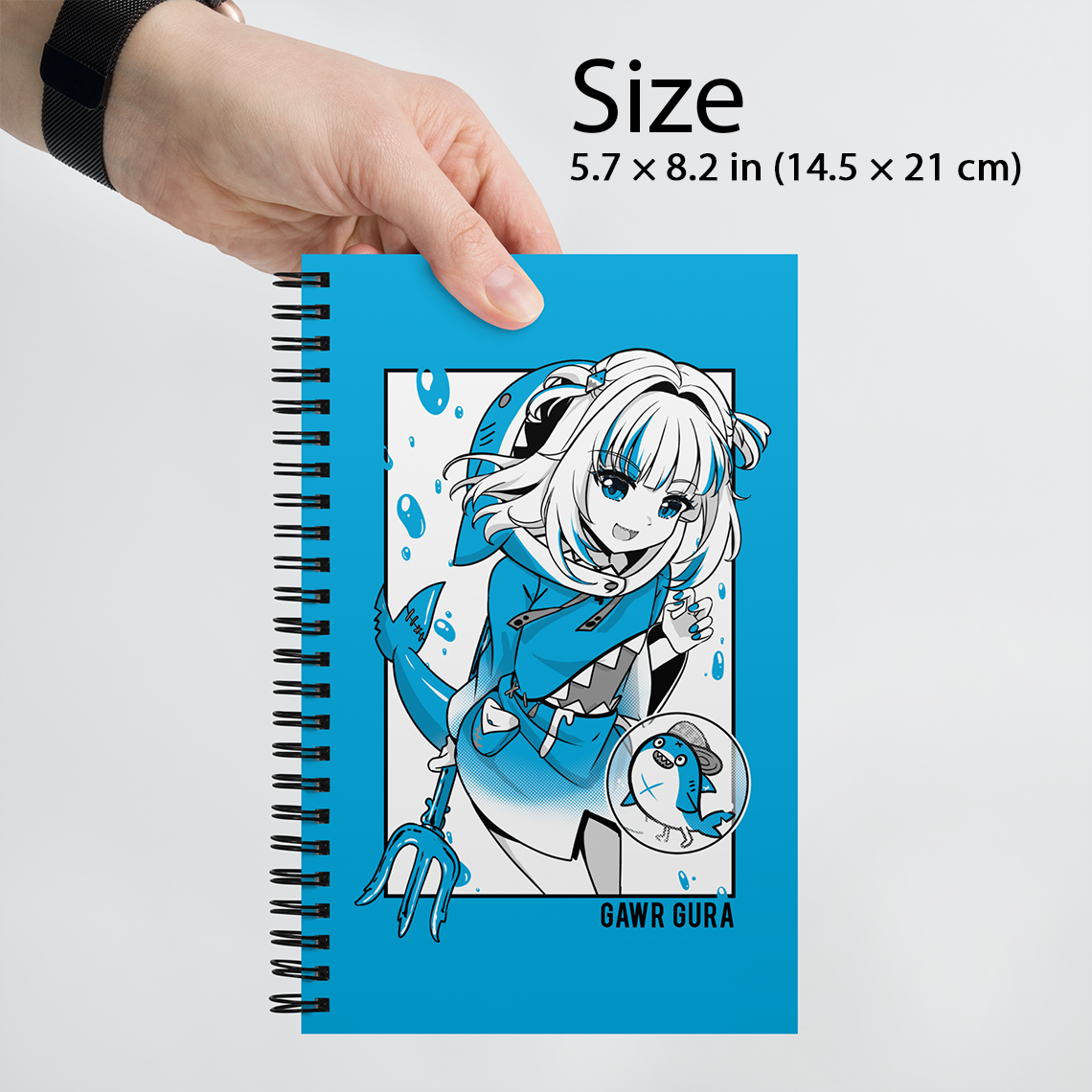 Gawr Gura Notebook Vtuber Journal Hololive Merch Gawr Gura Fan Vtuber Notebook Merch Hololive Gawr Gura Journal