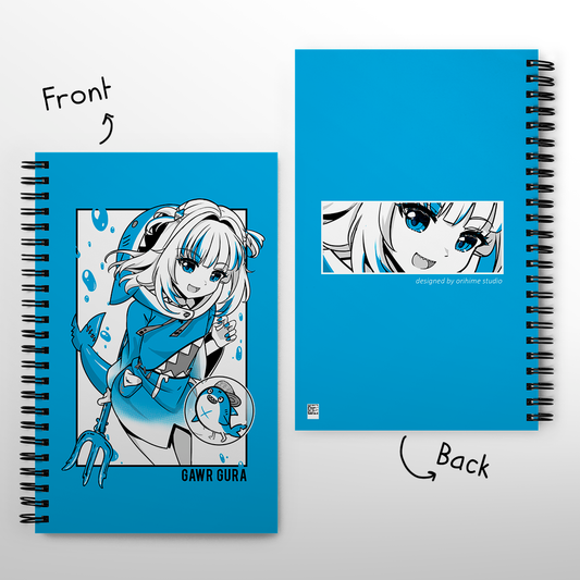 Gawr Gura Notebook Vtuber Journal Hololive Merch Gawr Gura Fan Vtuber Notebook Merch Hololive Gawr Gura Journal