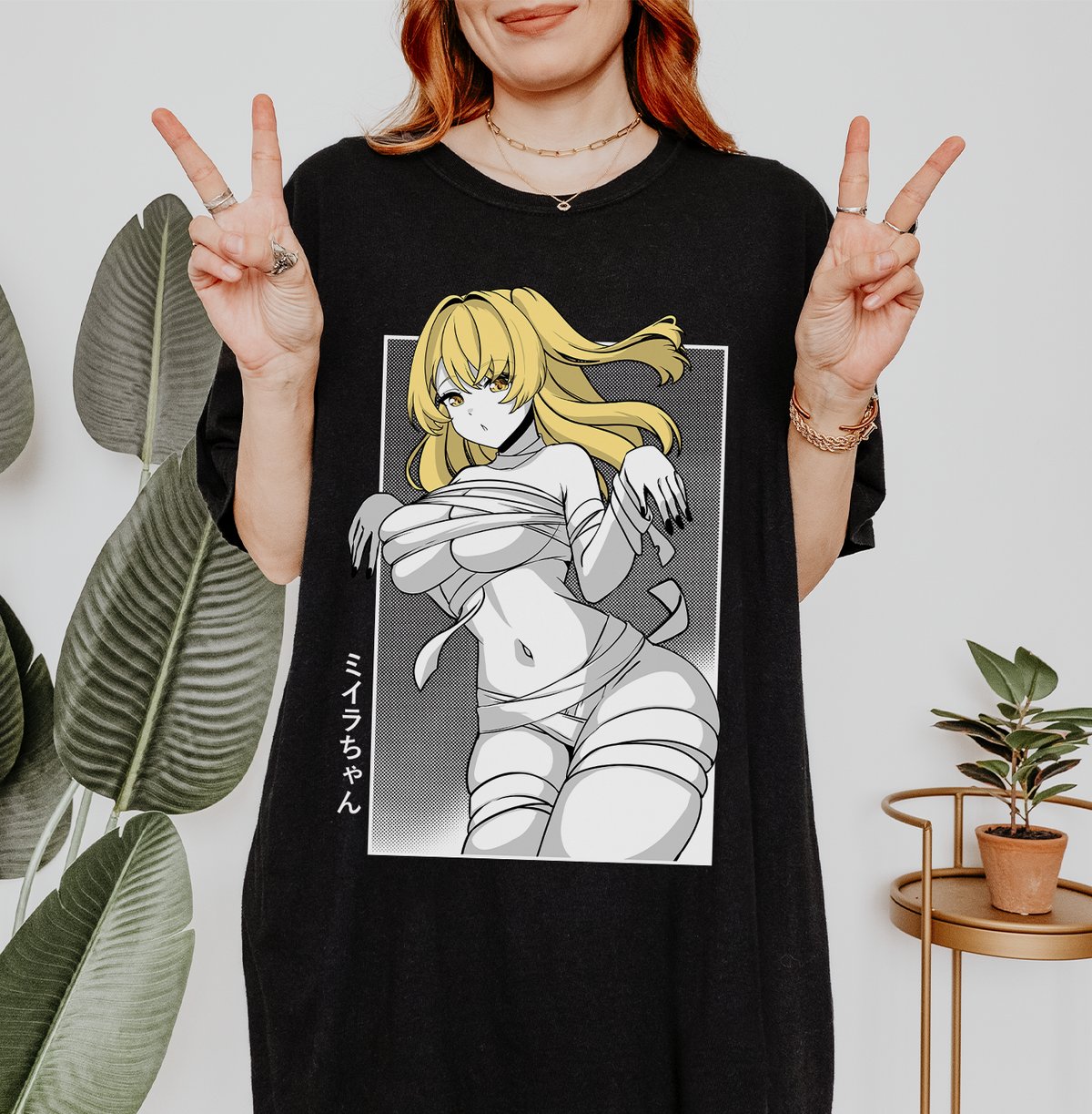 Mummy Girl T-Shirt Halloween Tee Gift for Game Fan Anime Waifu Shirt Cool Anime-Inspired Tee Waifu T-Shirt Orihime Studio Merch