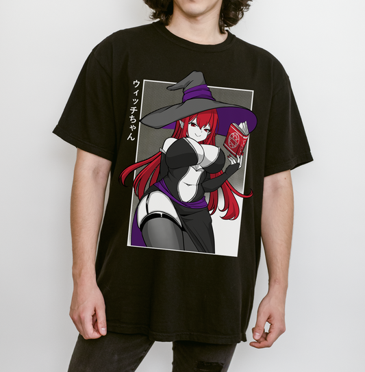 Witch-chan T-shirt Witch Girl T-Shirt Halloween Tee Gift for Game Fan Anime Waifu Shirt Cool Anime-Inspired Tee Waifu T-Shirt Orihime Studio Merch