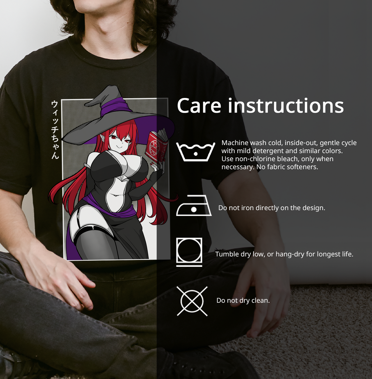 Witch-chan T-shirt Witch Girl T-Shirt Halloween Tee Gift for Game Fan Anime Waifu Shirt Cool Anime-Inspired Tee Waifu T-Shirt Orihime Studio Merch