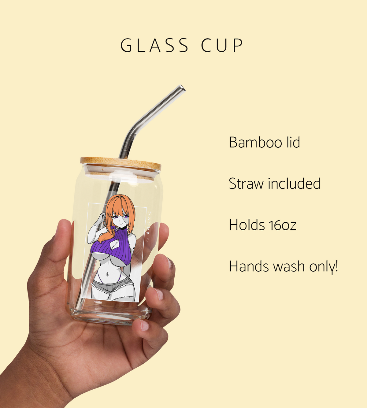 Zombie Mom Glass Tumbler With Straw And Lid Halloween Anime Waifu Cup Beer Can Iced Coffee Glass Halloween Cup Anime Glass Waifu Cup Orihime Studio Merch