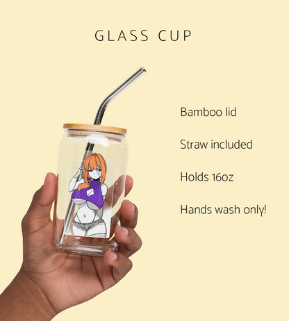 Zombie Mom Glass Tumbler With Straw And Lid Halloween Anime Waifu Cup Beer Can Iced Coffee Glass Halloween Cup Anime Glass Waifu Cup Orihime Studio Merch