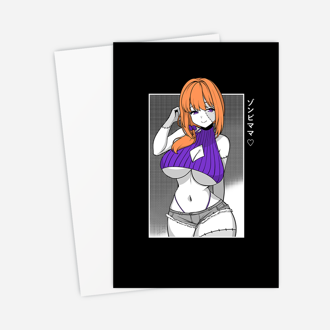 Zombie mom Postcard Halloween mini Poster Gift for Game Fan Anime Waifu Postcard Cool Anime-Inspired stationary Waifu mini Poster Orihime Studio Merch
