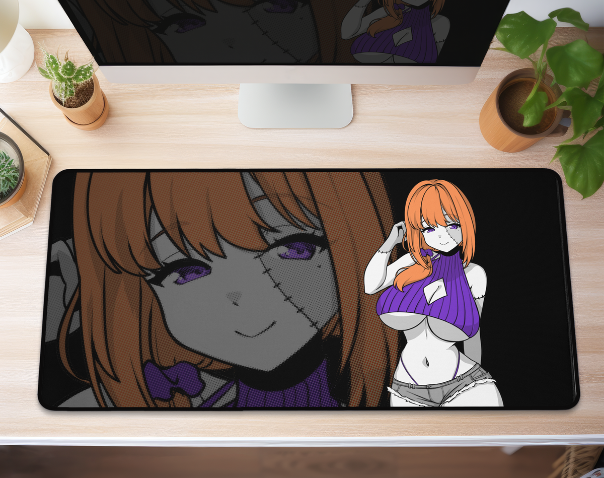 Zombie Mom Deskmat Halloween Playmat Gift for Game Fan Anime Waifu Mousepad Cool Anime-Inspired Gaming Mousepad Waifu Large Mousepad Orihime Studio Merch