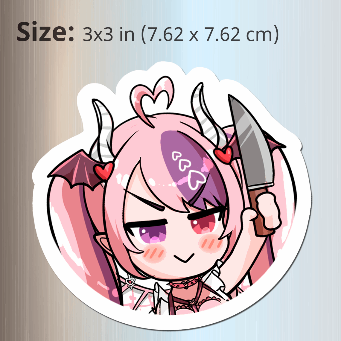 Vshojo Ironmouse Fridge Magnet, Die Cut Vtuber Magnets 3″ × 3″, Vtuber Merch, Ironmouse Merch, Vshojo Merch, Ironmouse Magnet, Ironmouse Fan