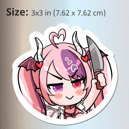 Vshojo Ironmouse Fridge Magnet, Die Cut Vtuber Magnets 3″ × 3″, Vtuber Merch, Ironmouse Merch, Vshojo Merch, Ironmouse Magnet, Ironmouse Fan