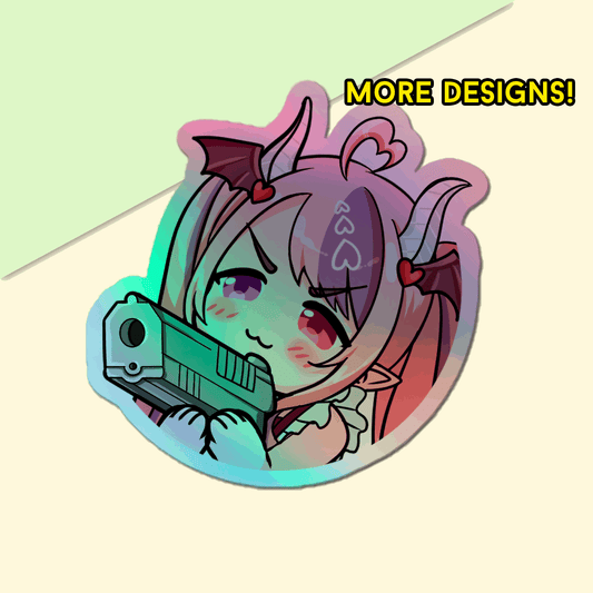 Vshojo Ironmouse Holographic stickers - Vtuber Stickers, Kiss Cut Stickers 3"x3", kawaii Stickers, Stationery Stickers, Ironmouse merch