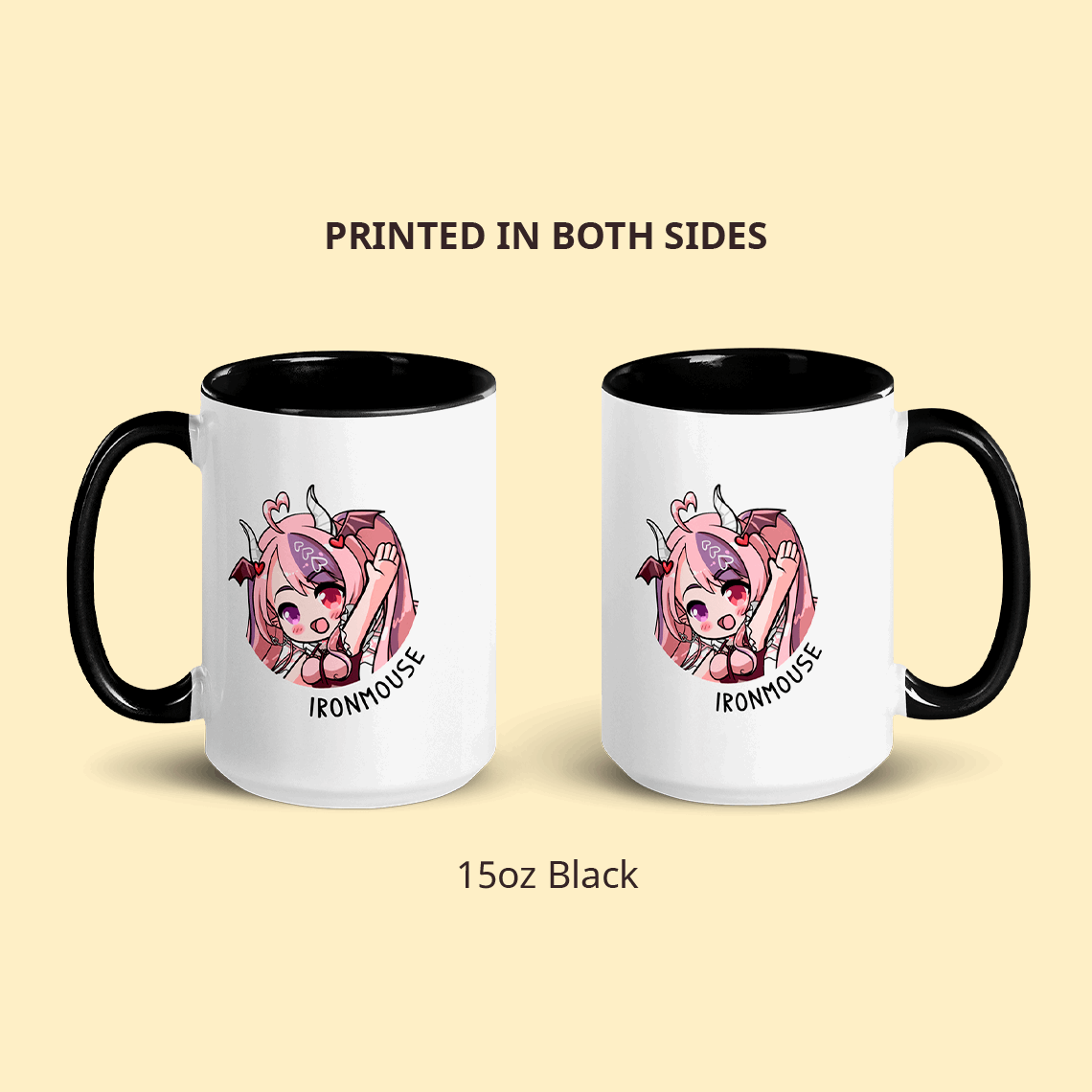 Ironmouse Mug, Vtuber Mug, Ironmouse Coffee Cup, Ironmouse Merch, Vtuber Coffee Mug, Vtuber Merch, Ironmouse Fan Merch, Vshojo Merch