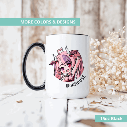 Ironmouse Mug, Vtuber Mug, Ironmouse Coffee Cup, Ironmouse Merch, Vtuber Coffee Mug, Vtuber Merch, Ironmouse Fan Merch, Vshojo Merch