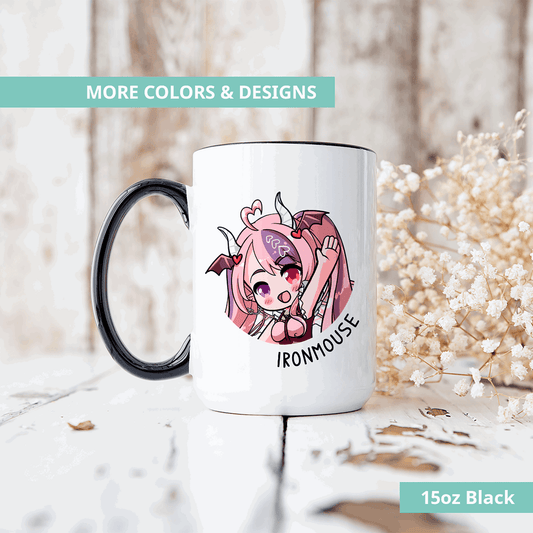 Ironmouse Mug, Vtuber Mug, Ironmouse Coffee Cup, Ironmouse Merch, Vtuber Coffee Mug, Vtuber Merch, Ironmouse Fan Merch, Vshojo Merch
