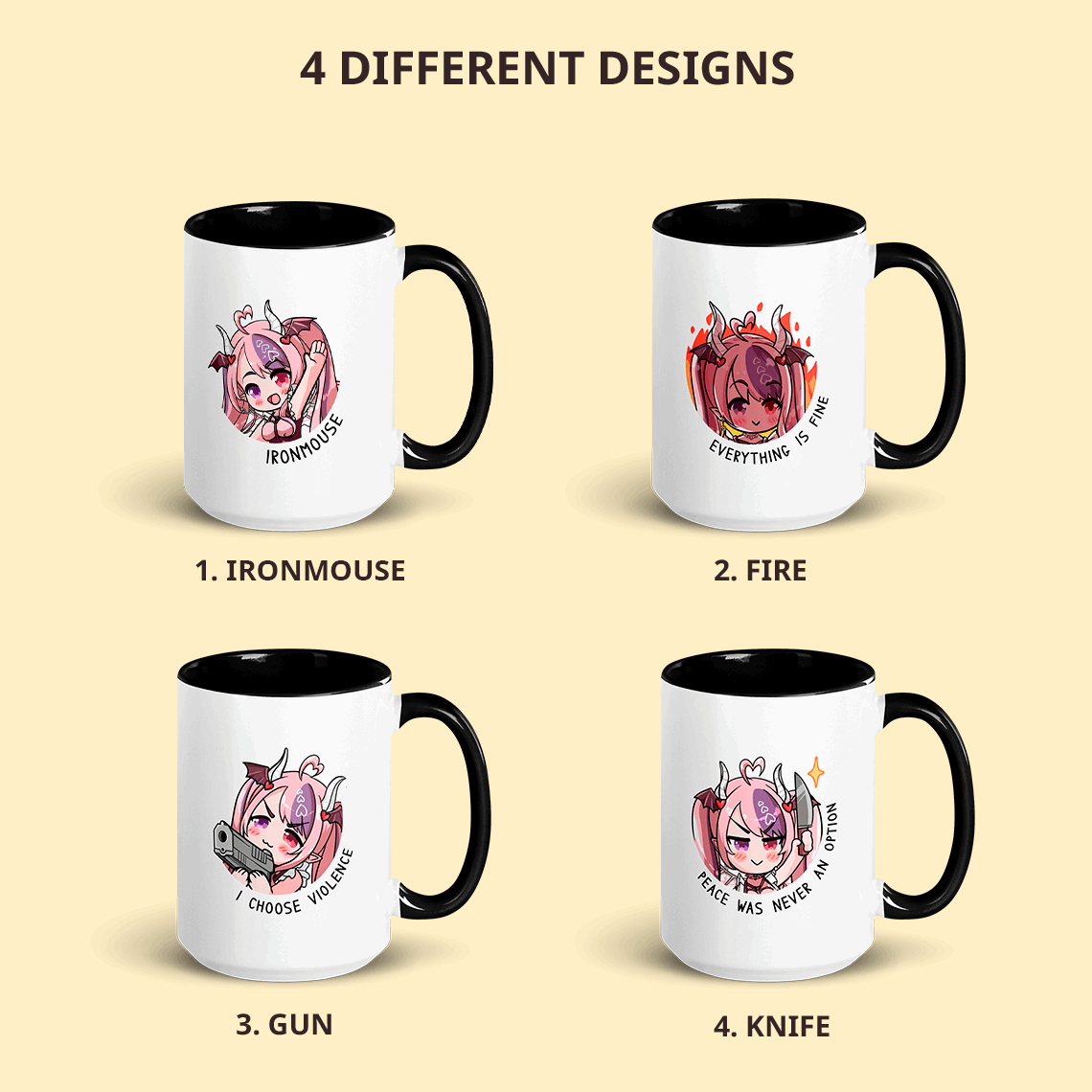 Ironmouse Mug, Vtuber Mug, Ironmouse Coffee Cup, Ironmouse Merch, Vtuber Coffee Mug, Vtuber Merch, Ironmouse Fan Merch, Vshojo Merch
