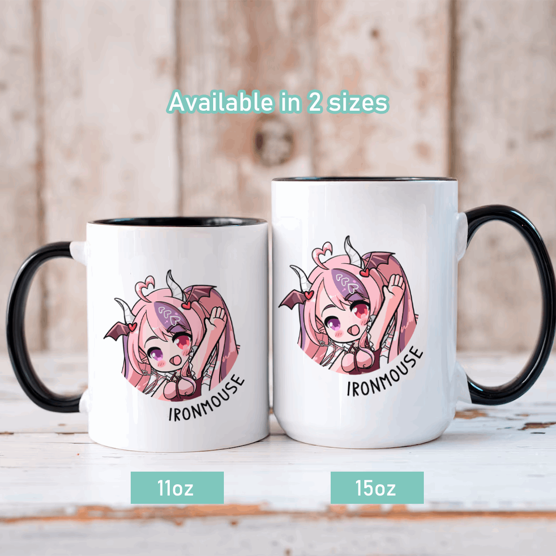 Ironmouse Mug, Vtuber Mug, Ironmouse Coffee Cup, Ironmouse Merch, Vtuber Coffee Mug, Vtuber Merch, Ironmouse Fan Merch, Vshojo Merch