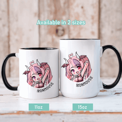 Ironmouse Mug, Vtuber Mug, Ironmouse Coffee Cup, Ironmouse Merch, Vtuber Coffee Mug, Vtuber Merch, Ironmouse Fan Merch, Vshojo Merch