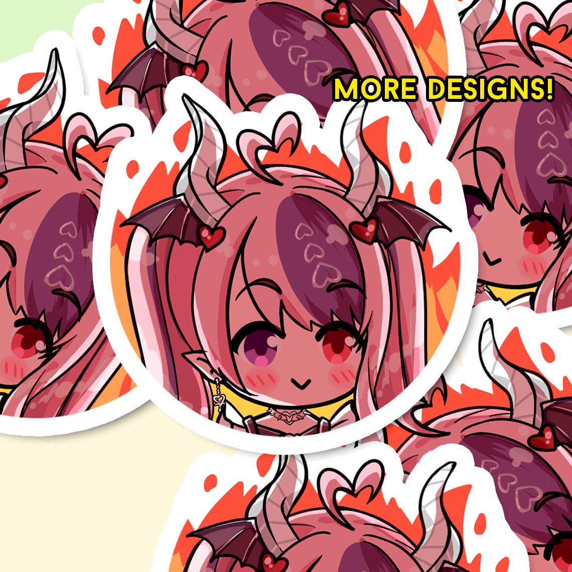 Vshojo Ironmouse Sticker, Vtuber Stickers, Kiss Cut Stickers 3"x3", Ironmouse Stickers, Stationery Stickers, Ironmouse Merch, Vtuber merch