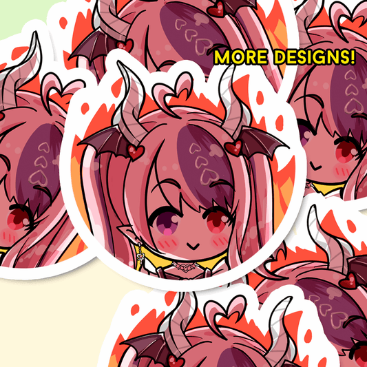 Vshojo Ironmouse Sticker, Vtuber Stickers, Kiss Cut Stickers 3"x3", Ironmouse Stickers, Stationery Stickers, Ironmouse Merch, Vtuber merch