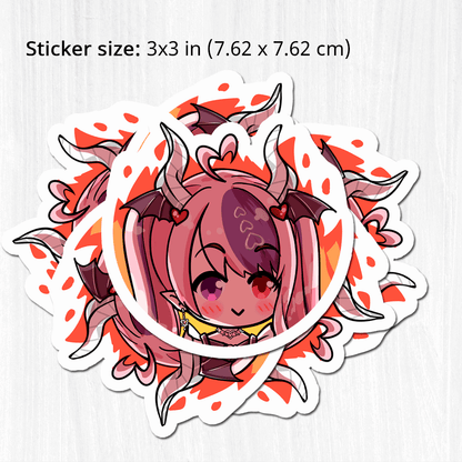 Vshojo Ironmouse Sticker, Vtuber Stickers, Kiss Cut Stickers 3"x3", Ironmouse Stickers, Stationery Stickers, Ironmouse Merch, Vtuber merch