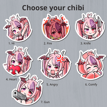 Vshojo Ironmouse Sticker, Vtuber Stickers, Kiss Cut Stickers 3"x3", Ironmouse Stickers, Stationery Stickers, Ironmouse Merch, Vtuber merch