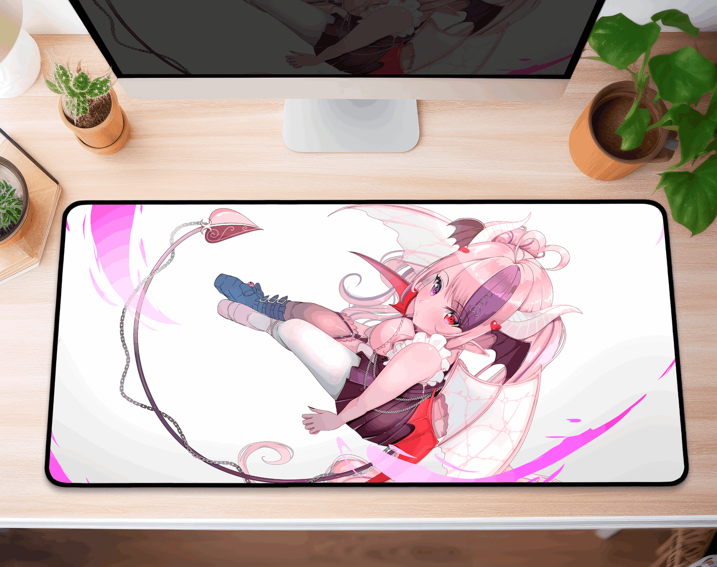 VShojo Ironmouse Deskmat, Vtuber Mousepad XL XXL Gaming Desk Mat, Gift for Vtuber Fan, Waifu Mousepad, Waifu Deskmat, Ironmouse Merch