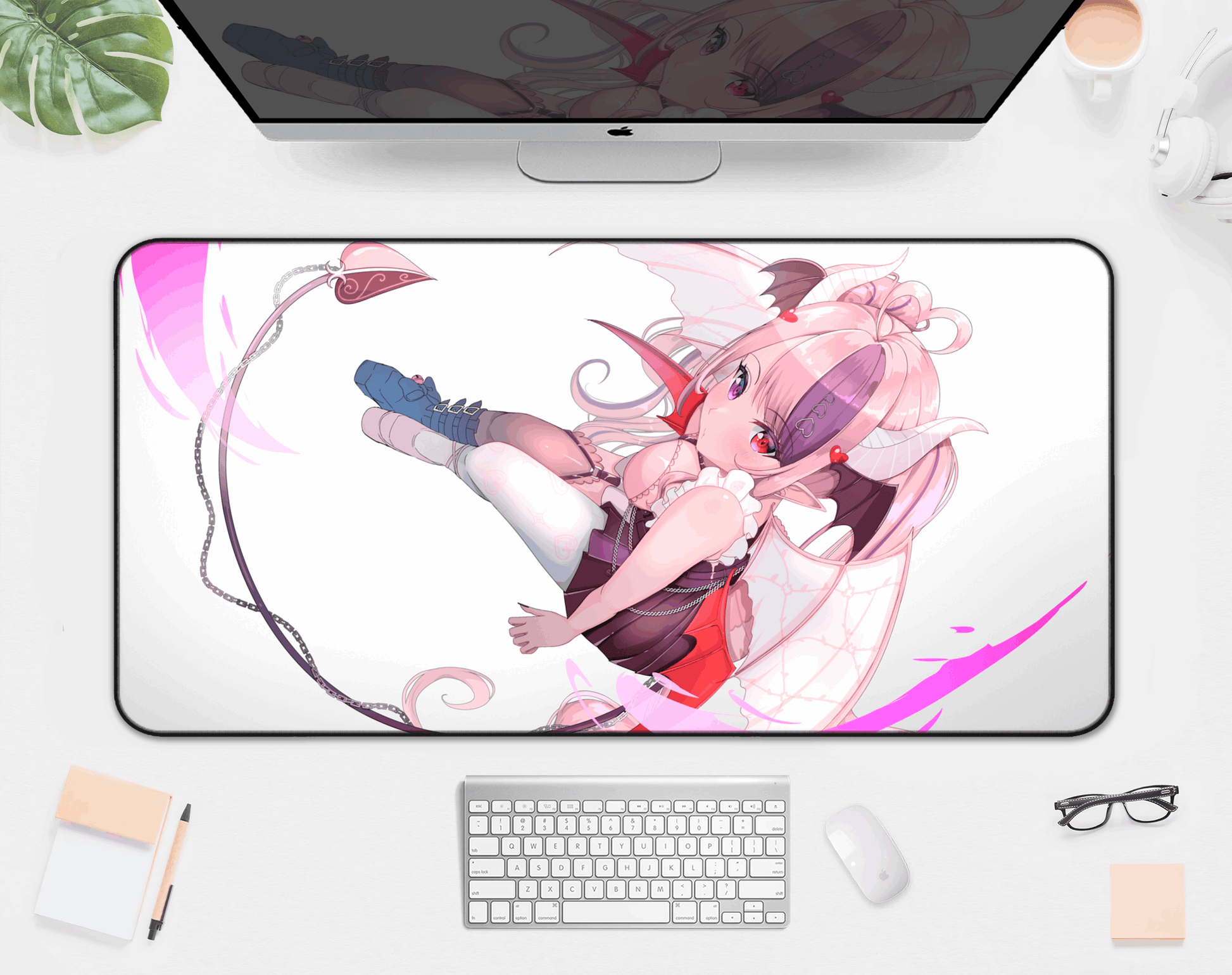VShojo Ironmouse Deskmat, Vtuber Mousepad XL XXL Gaming Desk Mat, Gift for Vtuber Fan, Waifu Mousepad, Waifu Deskmat, Ironmouse Merch
