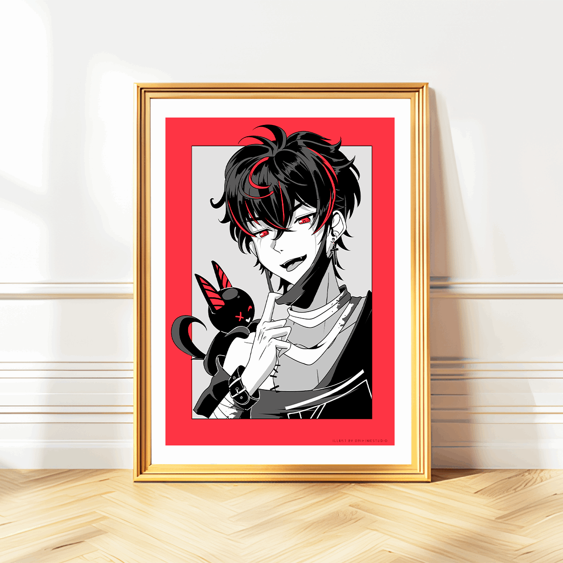 VShojo K9 Kuro Art Print, K9 Kuro Poster, K9 Kuro Merch, Vshojo Merch, Gift For Vtuber Fan, Kuro Kurenai Merch, Vtuber Merch, Vtuber Poster